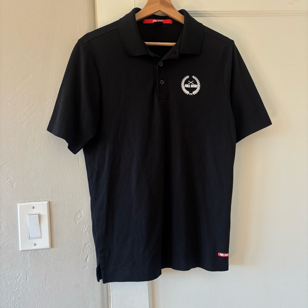 Full Send Golf Polo Shirt Black Small